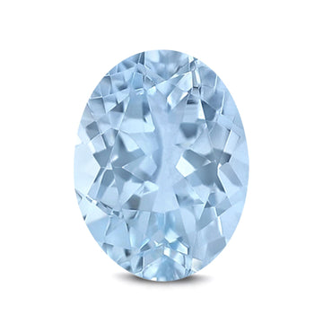 (Pack of 5) Oval Simulated Aquamarine CZ